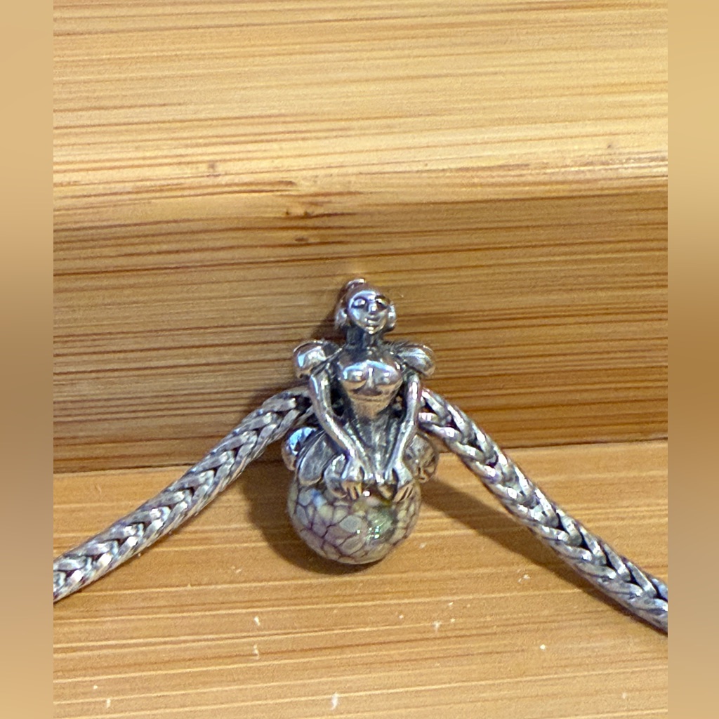Trollbeads Fairy Dichoric Glass Sterling Silver Bead 150$